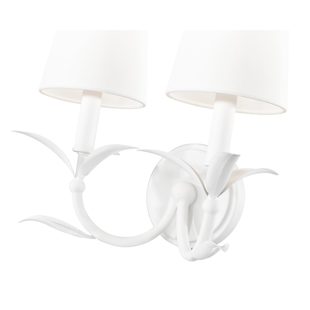 Z-Lite 2 Light Wall Sconce, Textured White. Picture 4