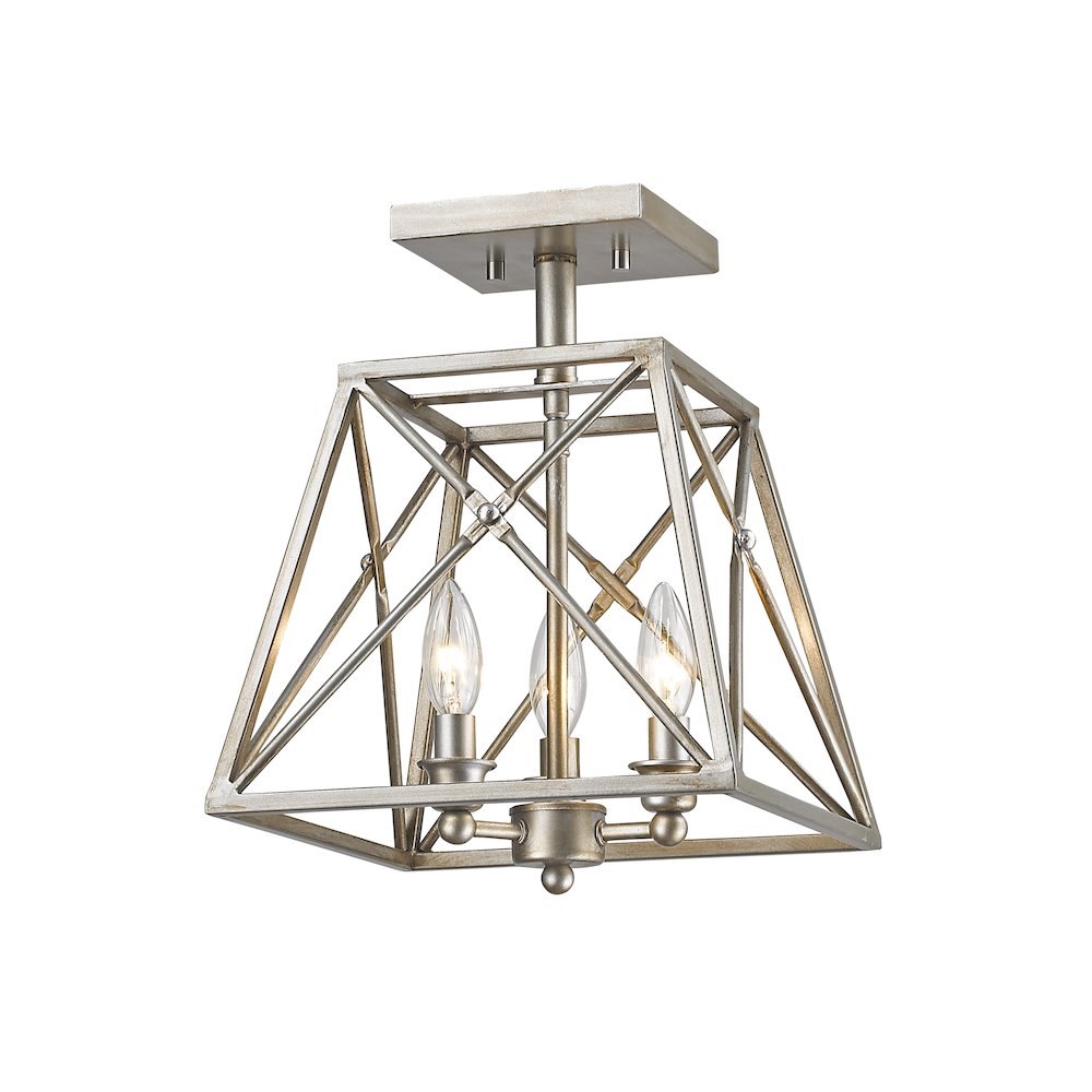 Z-Lite 3 Light Semi Flush Mount. Picture 1