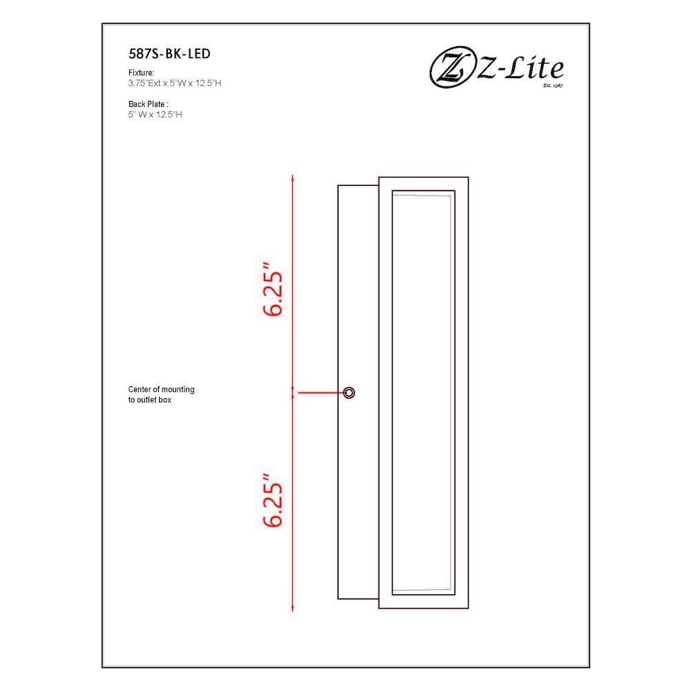 Z-Lite 1 Light Outdoor Wall Light. Picture 9