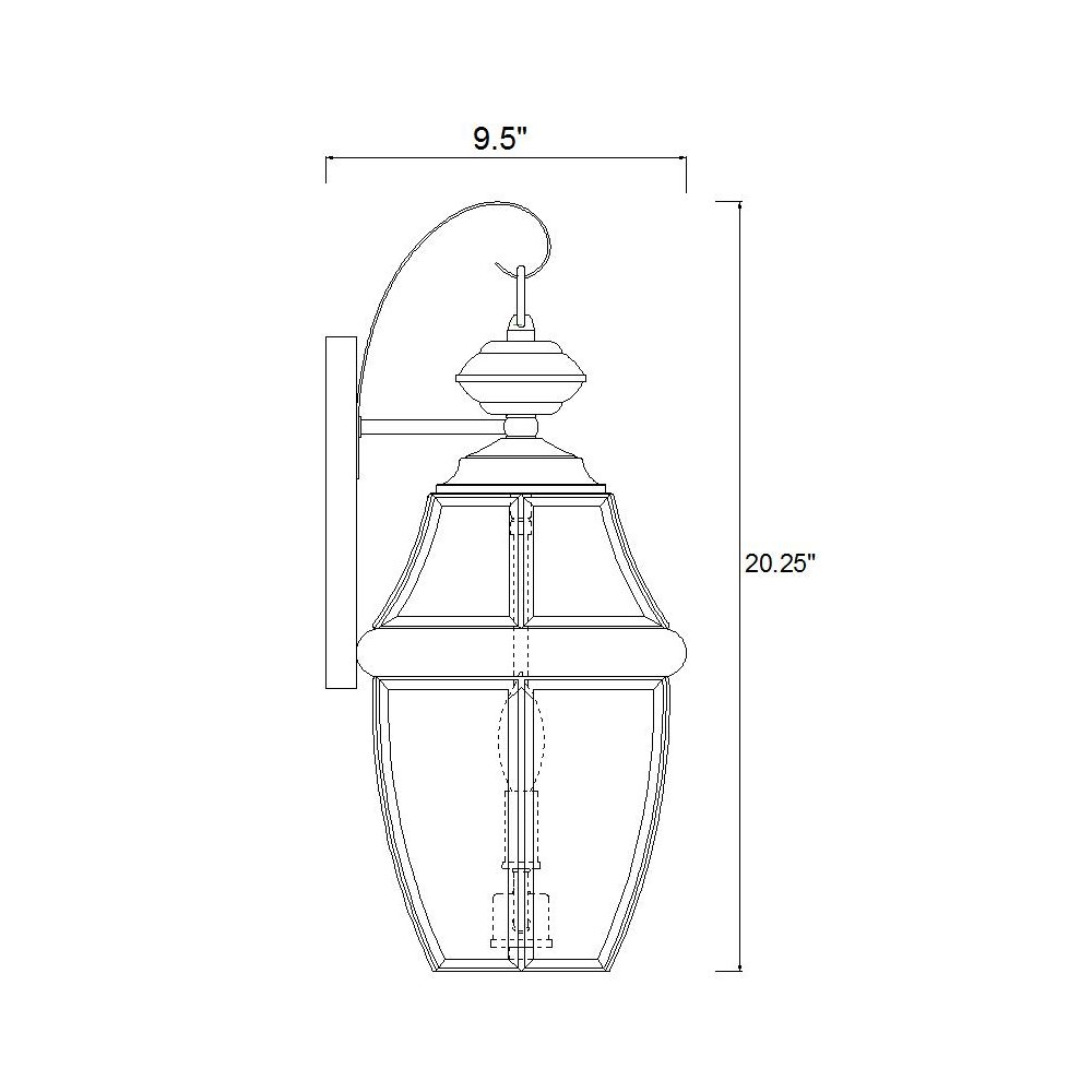 Z-Lite 2 Light Outdoor Wall Light. Picture 8