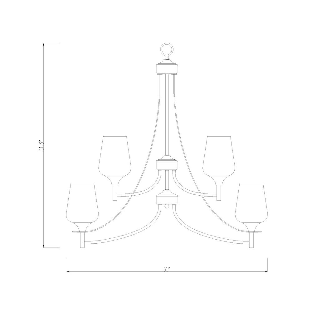 Z-Lite 9 Light Chandelier. Picture 8