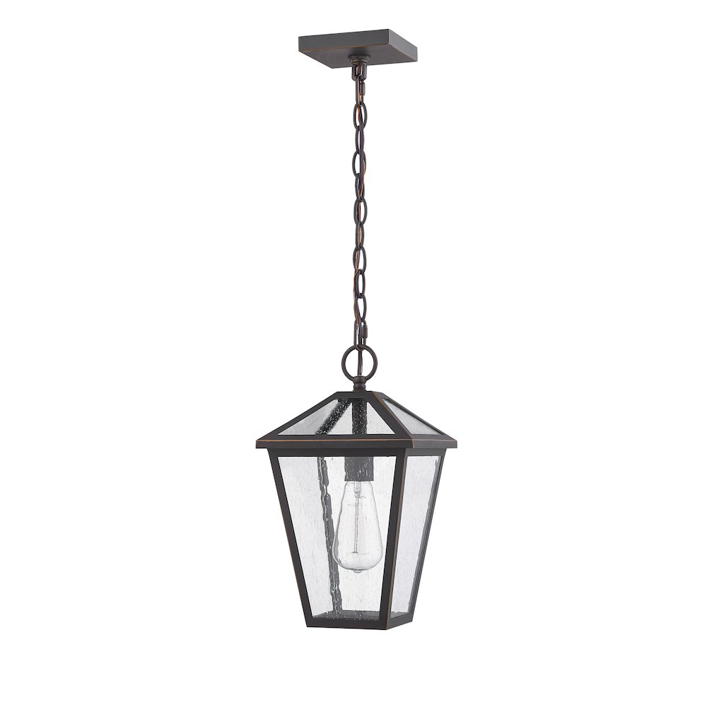 Z-Lite Talbot 1 Light Outdoor Chain Mount Ceiling Fixture, Oil Rubbed Bronze. Picture 5