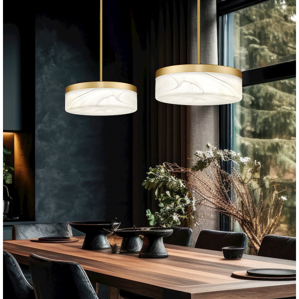 Z-Lite 1 Light Pendant, Modern Gold. Picture 5