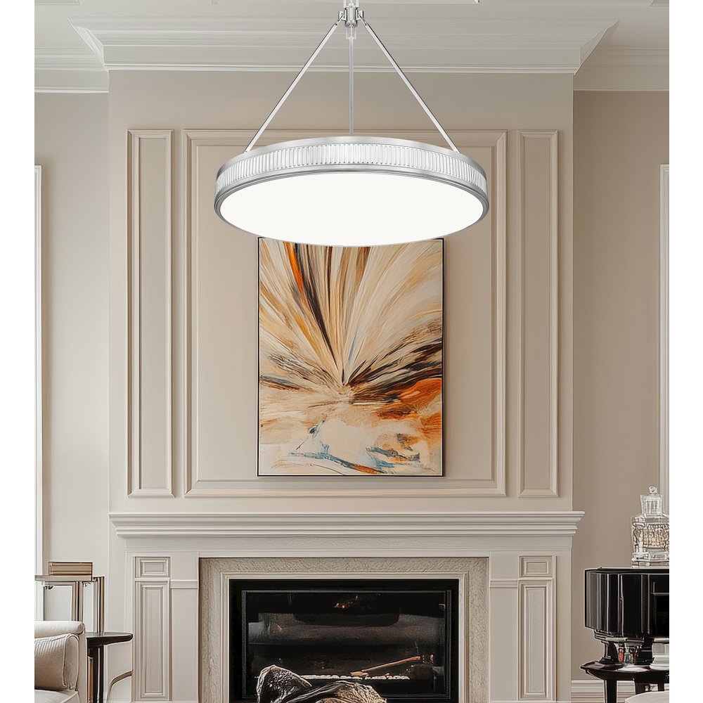 Z-Lite 3 Light Pendant, Satin Nickel. Picture 5