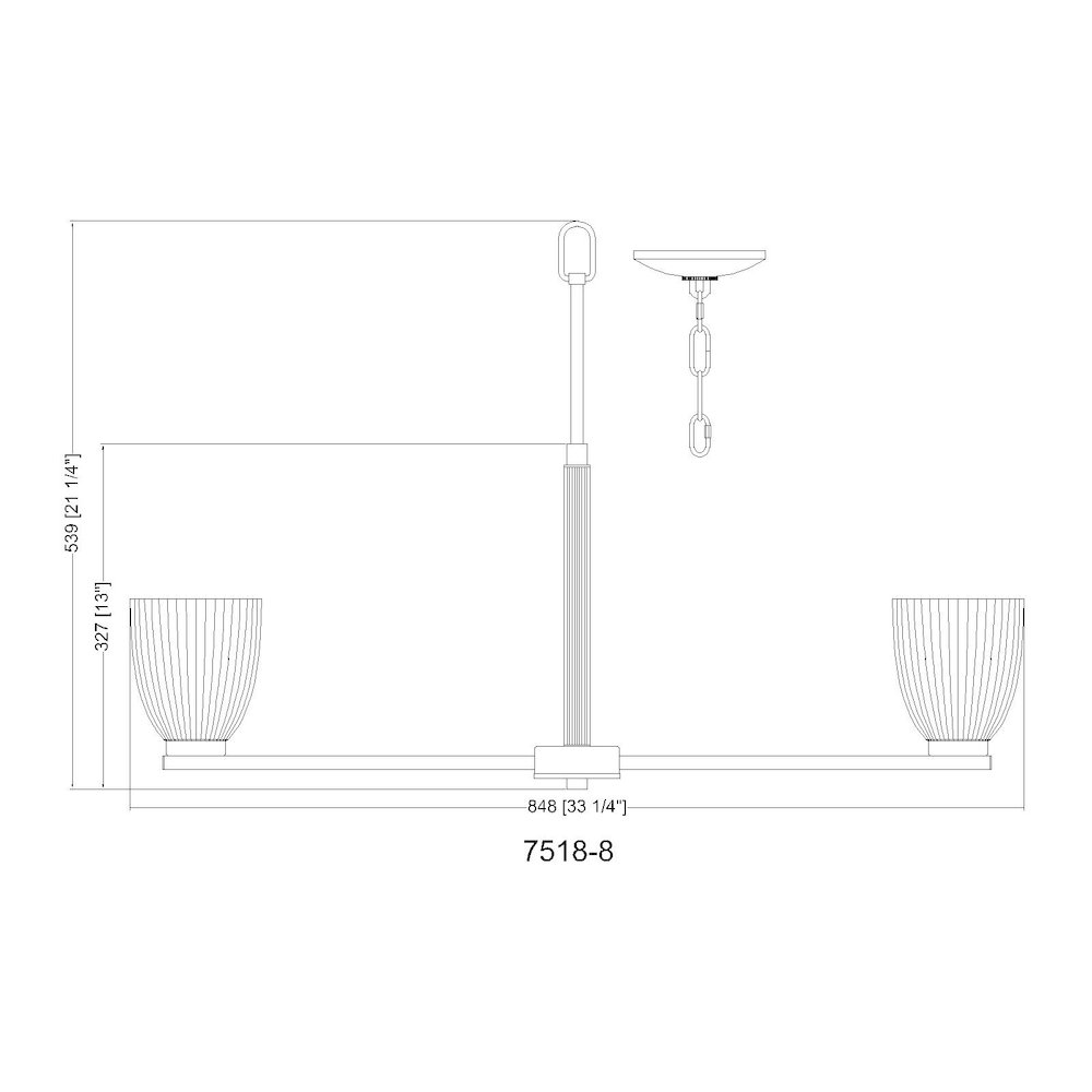 Z-Lite Naya 8 Light Chandelier in Modern Gold color, Steel frame. Picture 8