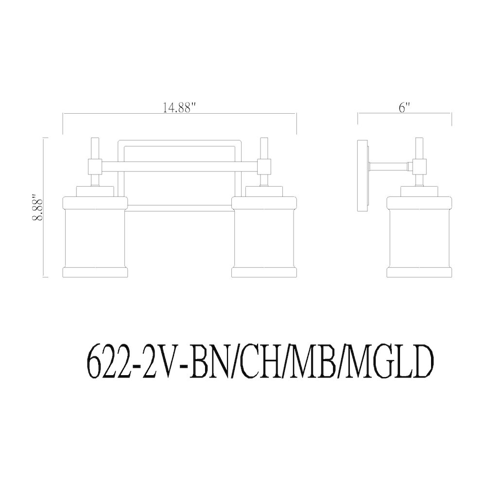 Z-Lite 2 Light Vanity. Picture 8