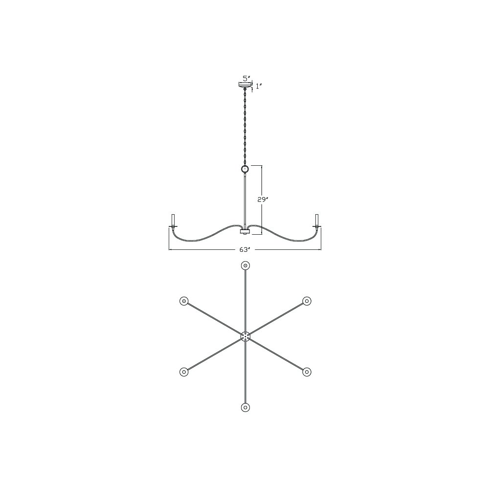 Z-Lite 6 Light Chandelier. Picture 7