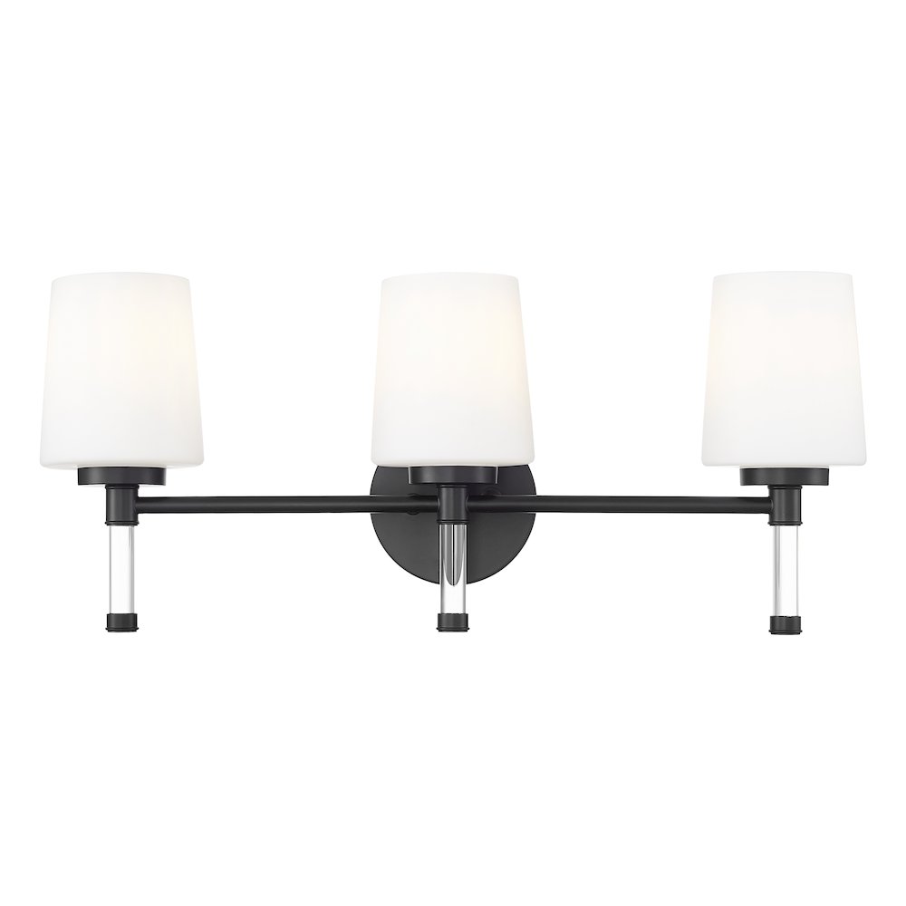Z-Lite 3 Light Vanity, Matte Black. Picture 2