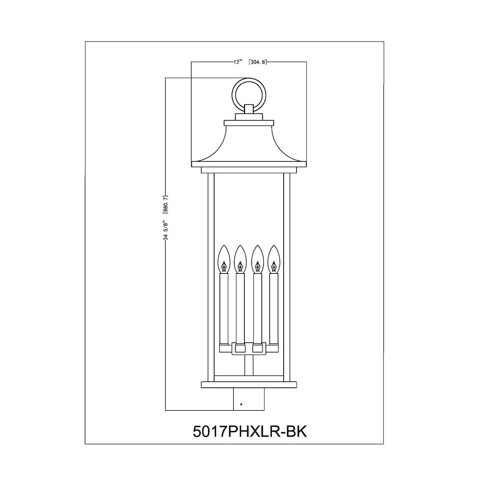 Z-Lite 6 Light Outdoor Post Mount Fixture. Picture 6