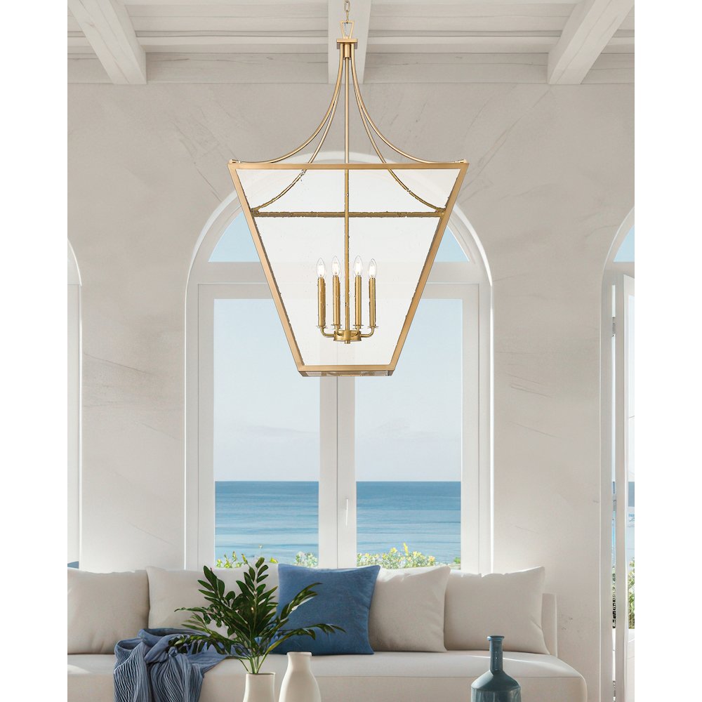 Z-Lite 8 Light Chandelier, Rubbed Brass. Picture 5