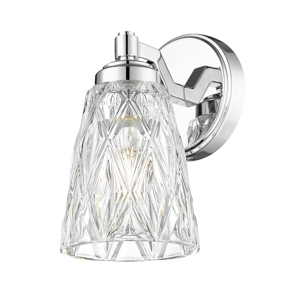 Z-Lite 1 Light Wall Sconce, Chrome. Picture 3