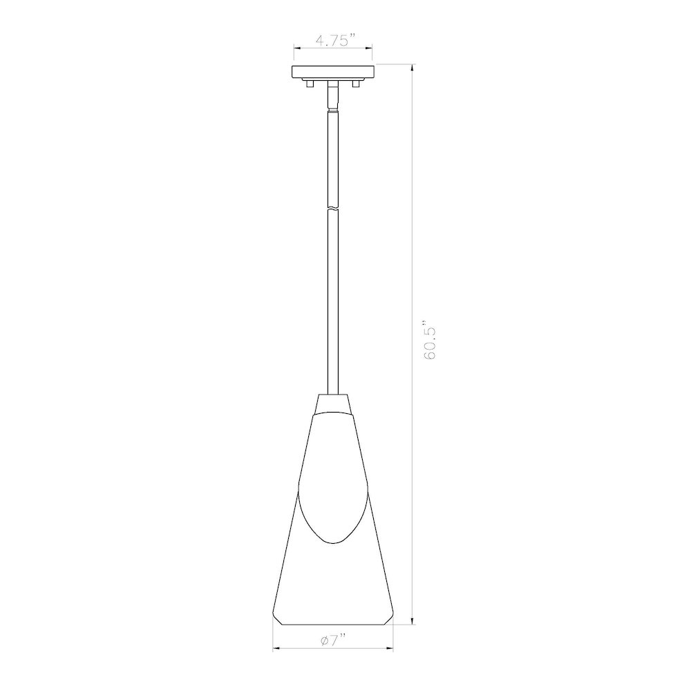 Z-Lite Aimie 1 Light Pendant, Brushed Nickel. Picture 8