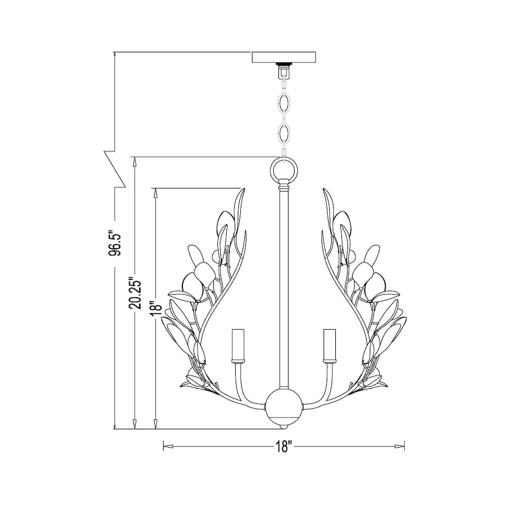 Z-Lite 4 Light Chandelier, Modern Gold. Picture 8