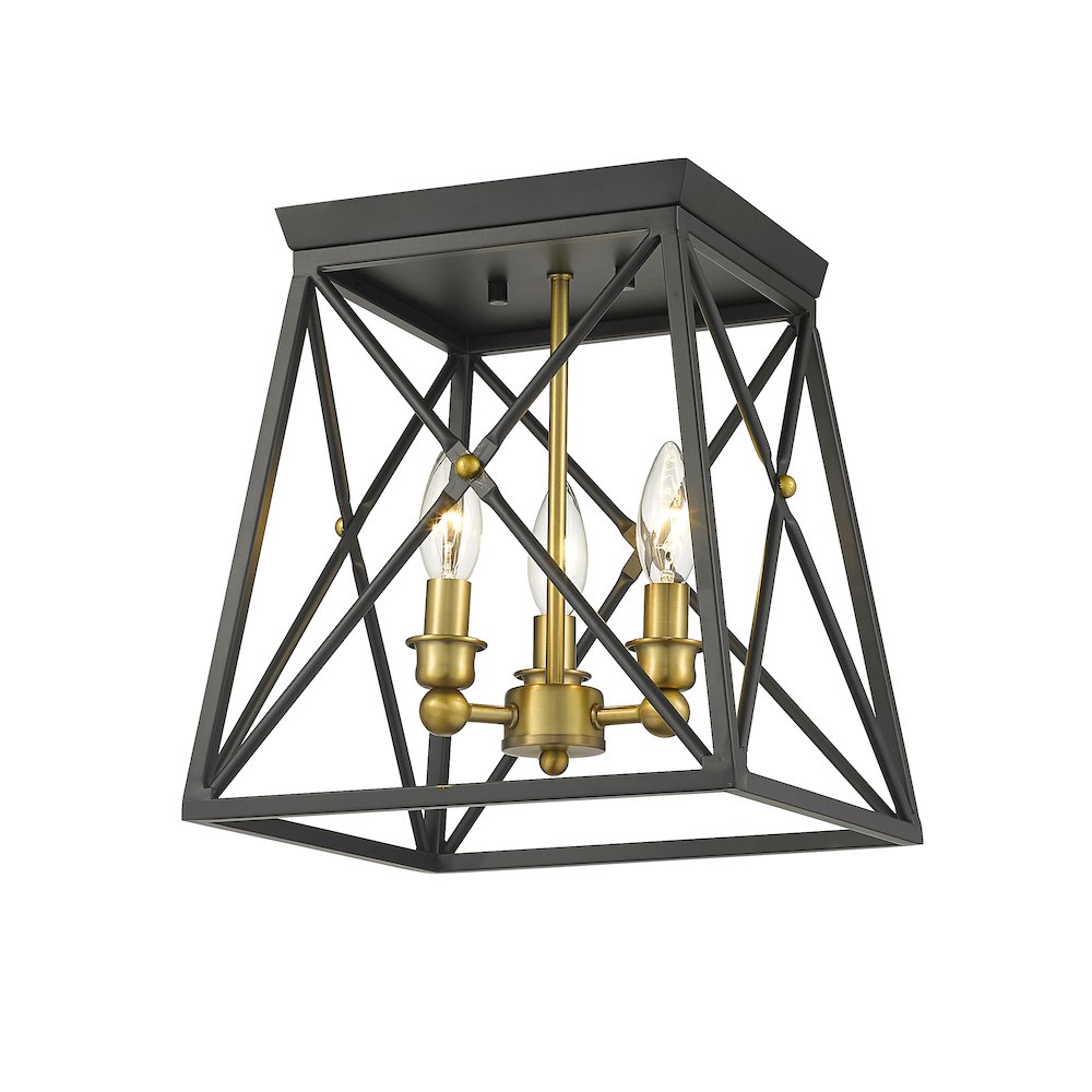 Z-Lite 3 Light Flush Mount. Picture 2