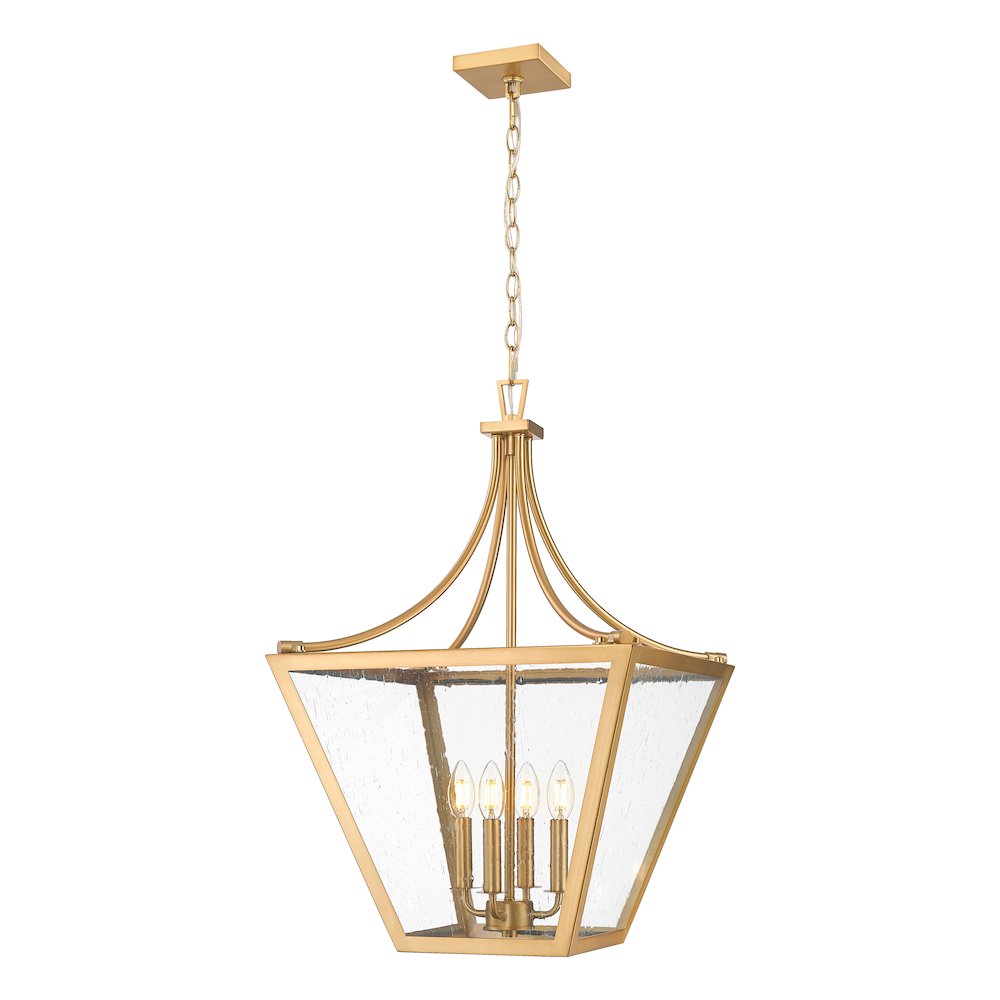 Z-Lite 4 Light Chandelier, Rubbed Brass. Picture 1
