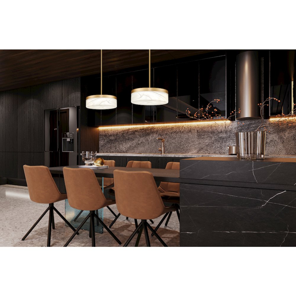 Z-Lite 1 Light Pendant, Modern Gold. Picture 6