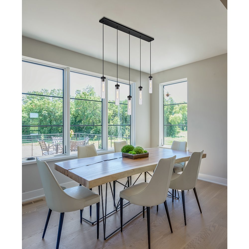 Z-Lite 5 Light Linear Chandelier. Picture 6