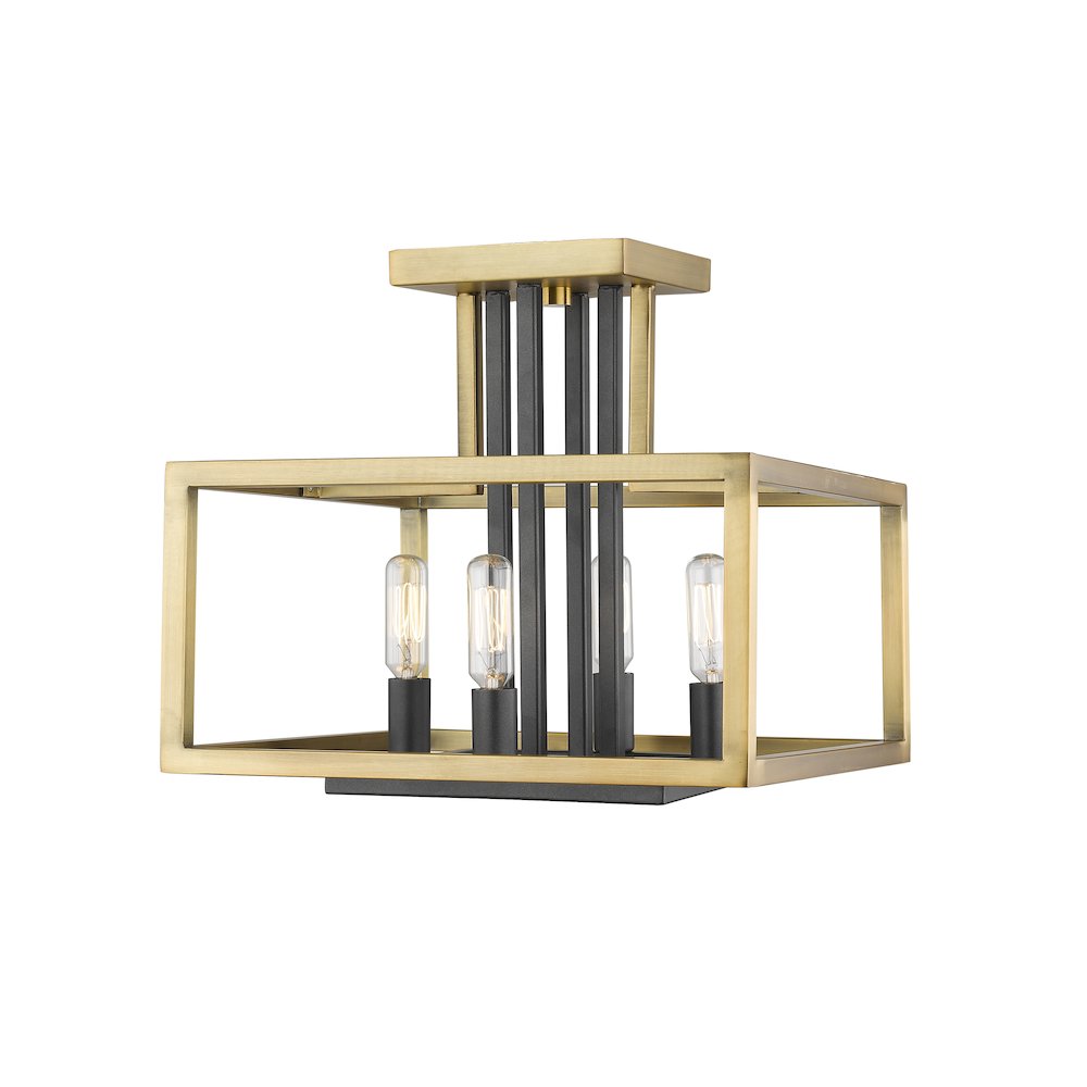 Z-Lite 4 Light Semi Flush Mount. Picture 1