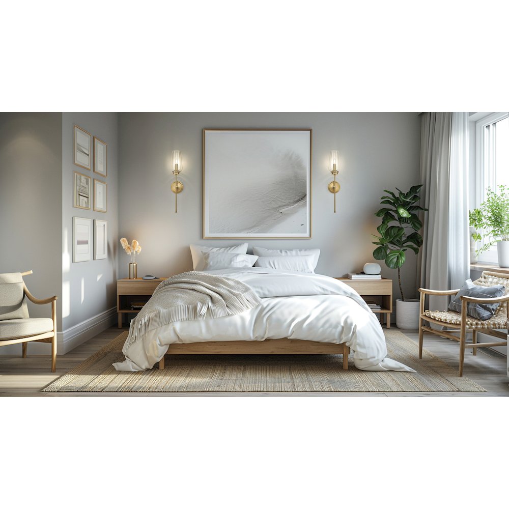 Z-Lite 1 Light Wall Sconce, Modern Gold. Picture 6