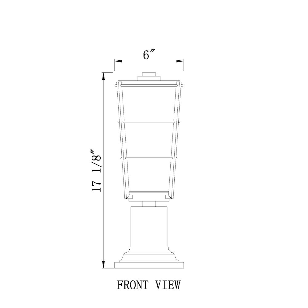 Z-Lite 1 Light Outdoor Pier Mounted Fixture. Picture 8