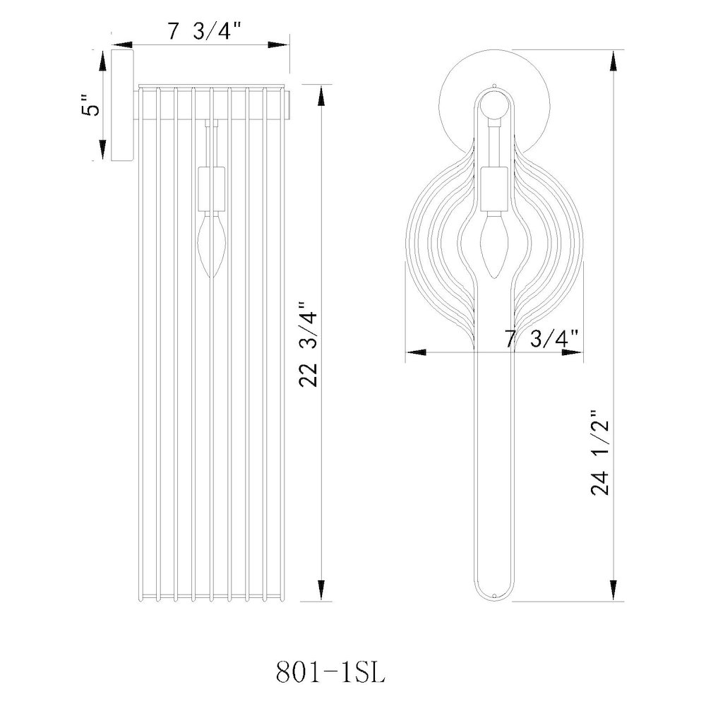 Z-Lite 1 Light Wall Sconce. Picture 8