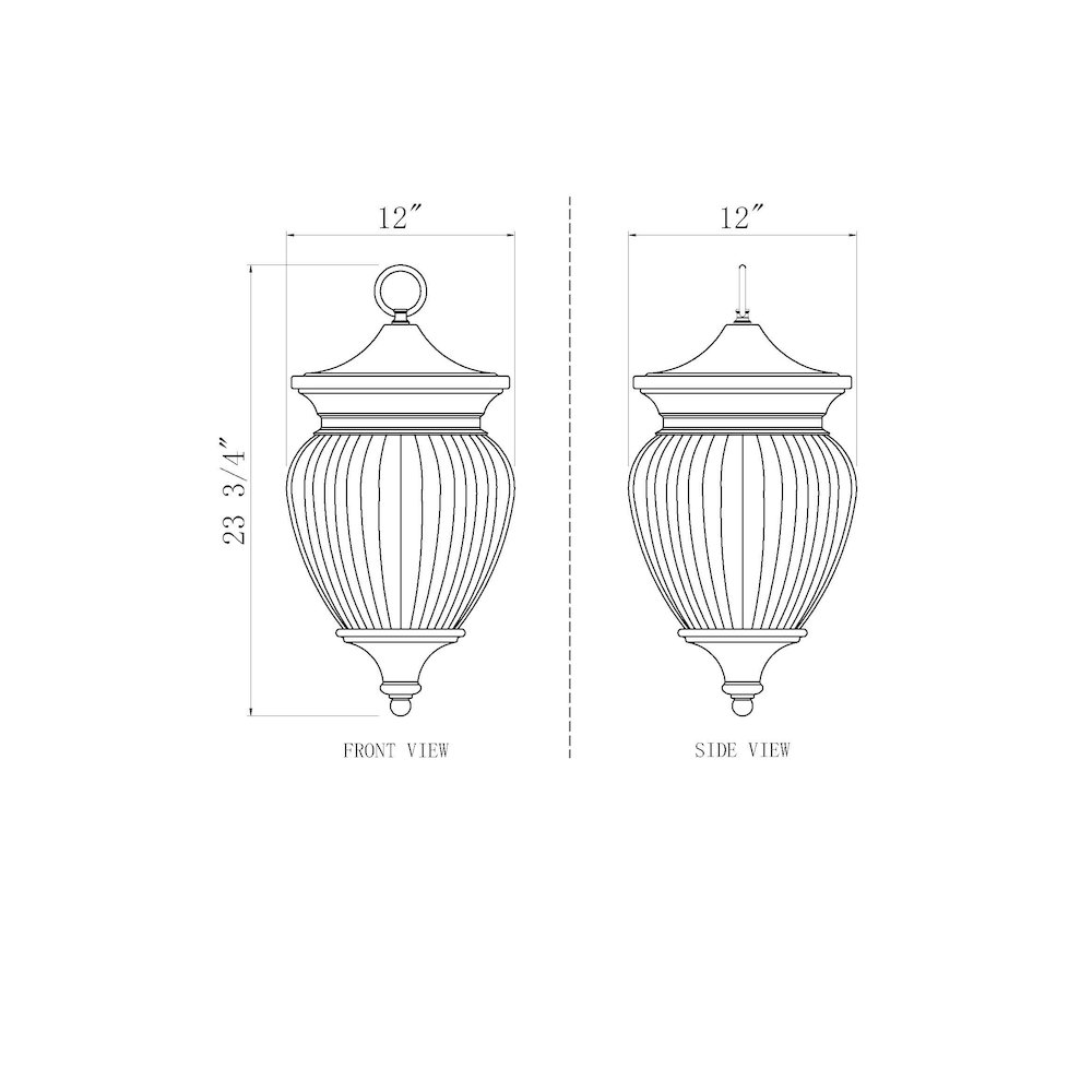 Z-Lite 4 Light Outdoor Chain Mount Ceiling Fixture. Picture 8