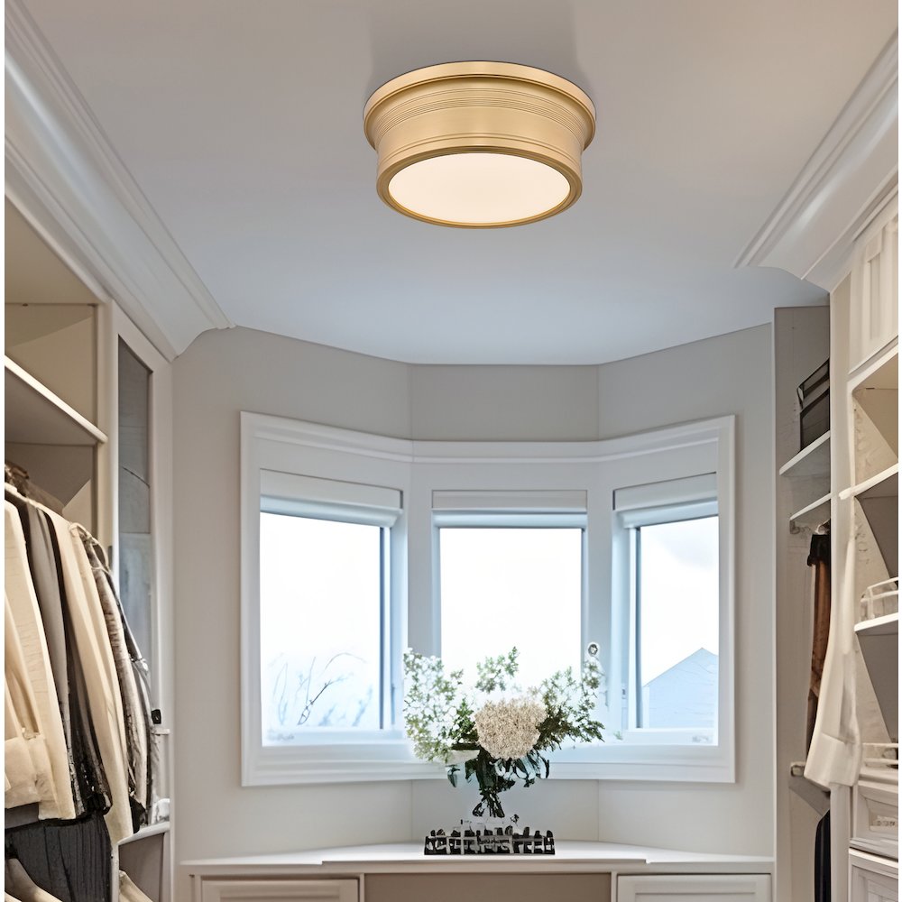 Z-Lite 1 Light Flush Mount, Modern Gold. Picture 5
