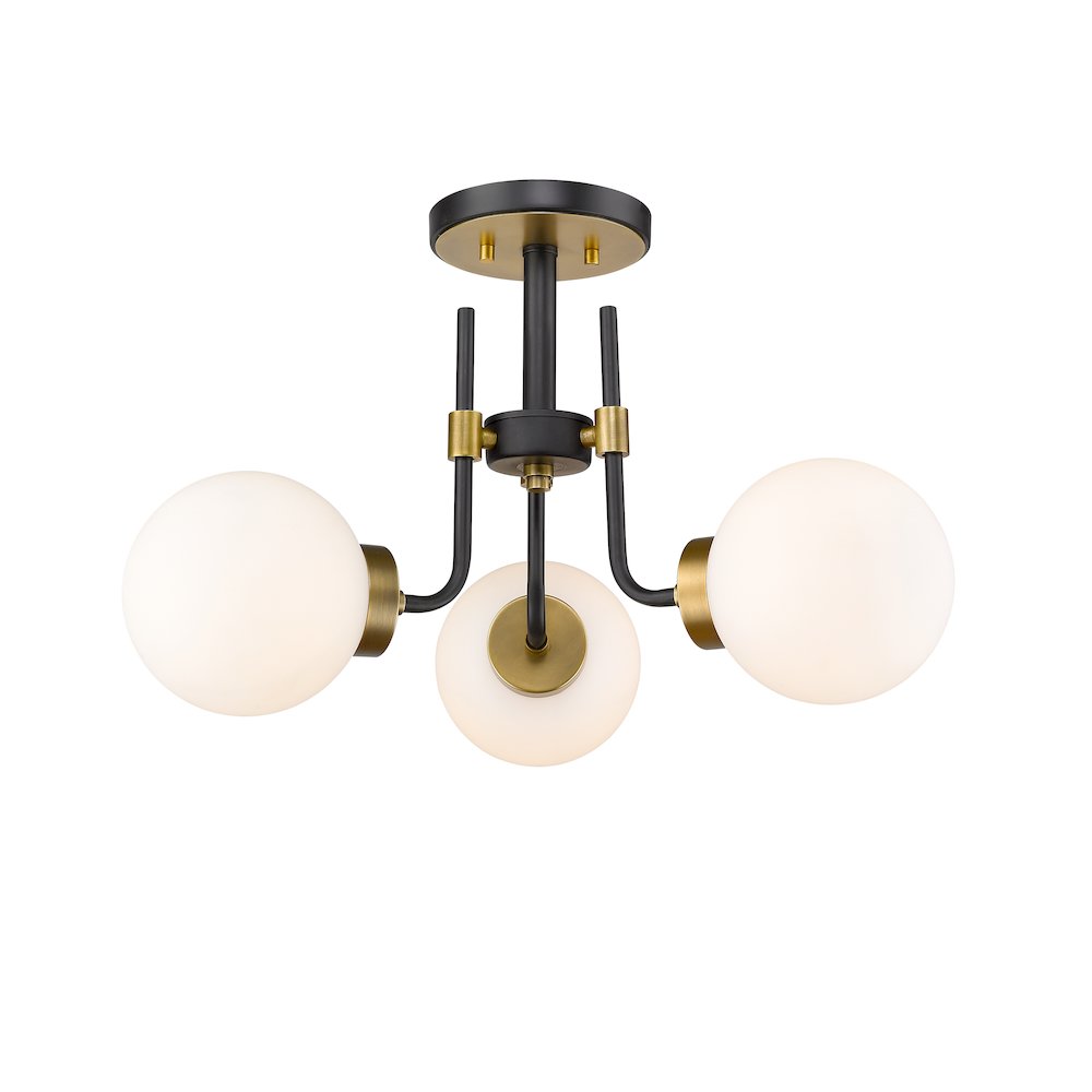 Z-Lite 3 Light Semi Flush Mount. Picture 1