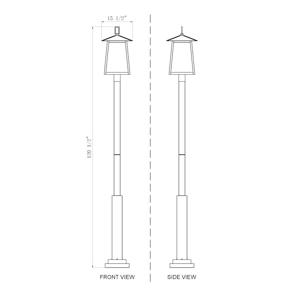 Z-Lite 5 Light Outdoor Post Mounted Fixture. Picture 8