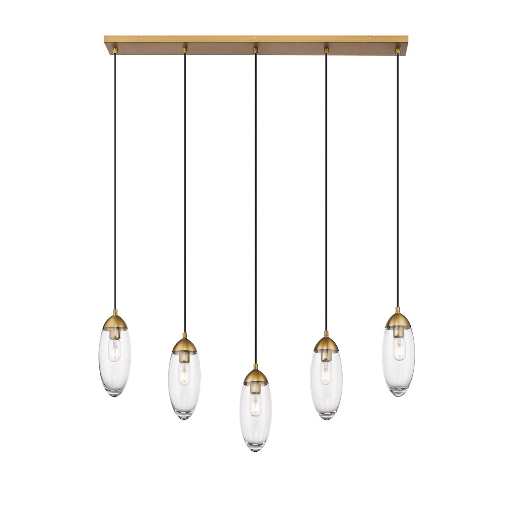 Z-Lite 5 Light Linear Chandelier. Picture 2