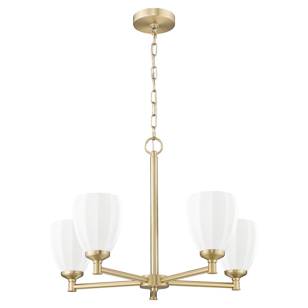 Z-Lite Oren 5 Light Chandelier in Modern Gold color, Steel frame. Picture 5