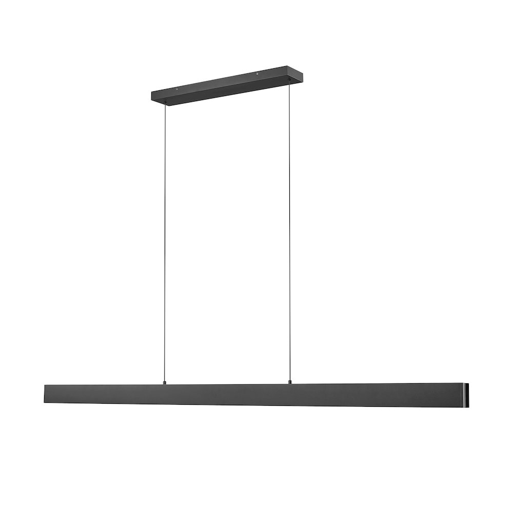 Z-Lite 1 Light Linear Chandelier, Matte Black. Picture 3