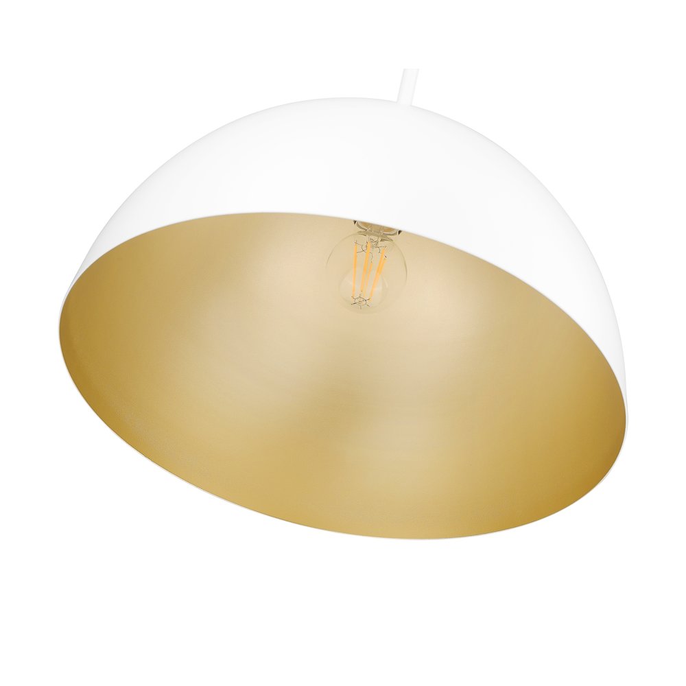 Z-Lite 1 Light Pendant, Matte White. Picture 4