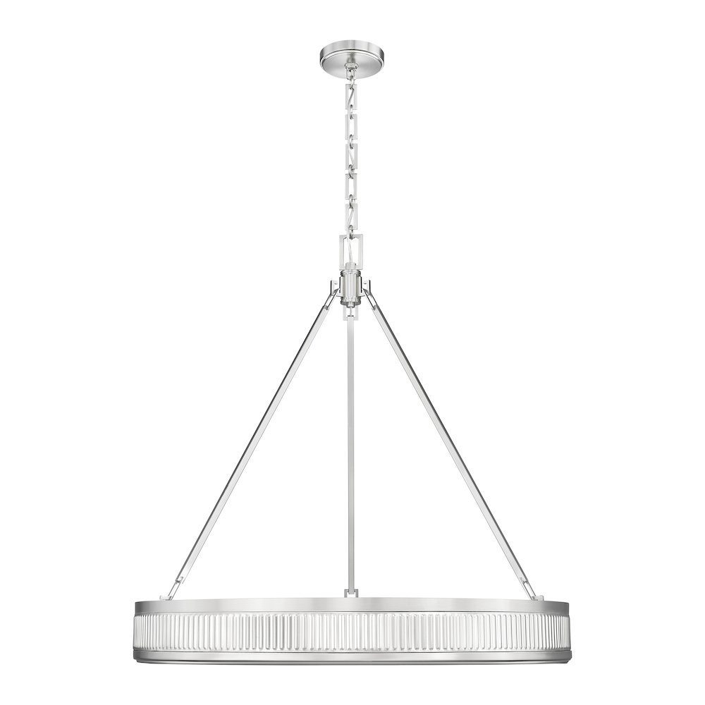 Z-Lite 3 Light Pendant, Satin Nickel. Picture 2