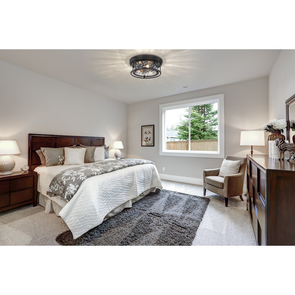 Z-Lite 3 Light Flush Mount. Picture 6