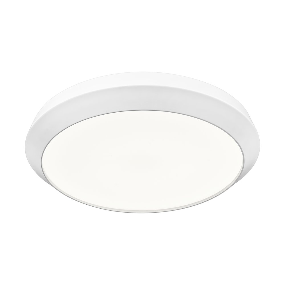 Z-Lite 1 Light Flush Mount, Matte White. Picture 3
