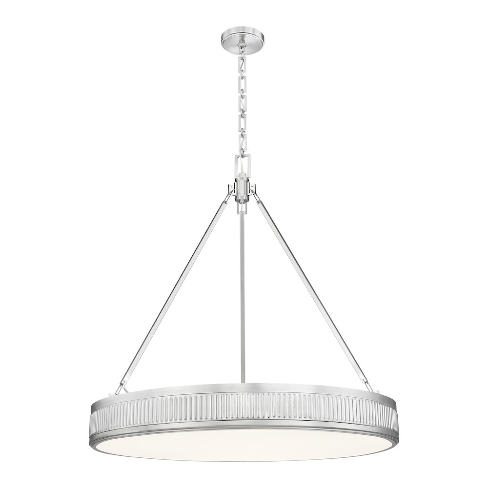 Z-Lite 3 Light Pendant, Satin Nickel. Picture 1