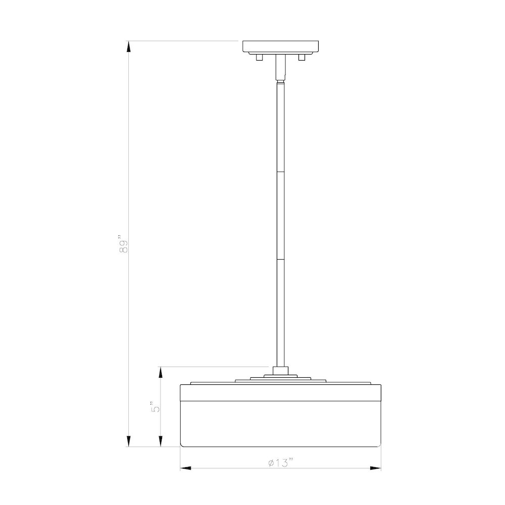 Z-Lite 1 Light Pendant, Matte Black. Picture 8