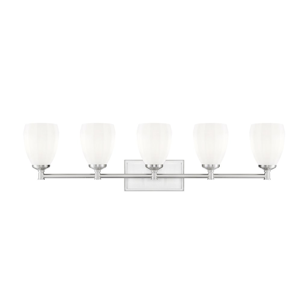 Z-Lite Oren 5 Light Vanity in Brushed Nickel color, Steel frame. Picture 2