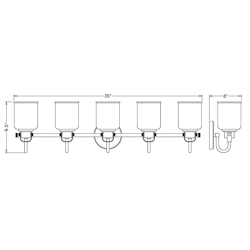 Z-Lite 5 Light Vanity. Picture 8