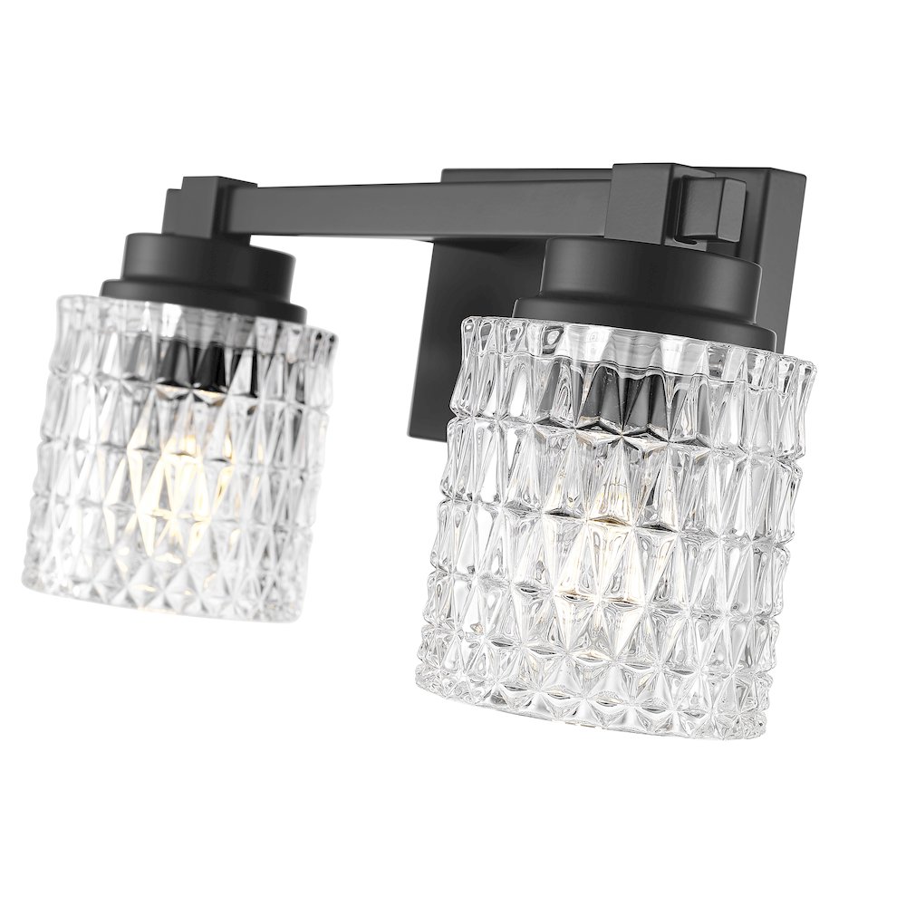 Z-Lite 2 Light Vanity, Matte Black. Picture 4