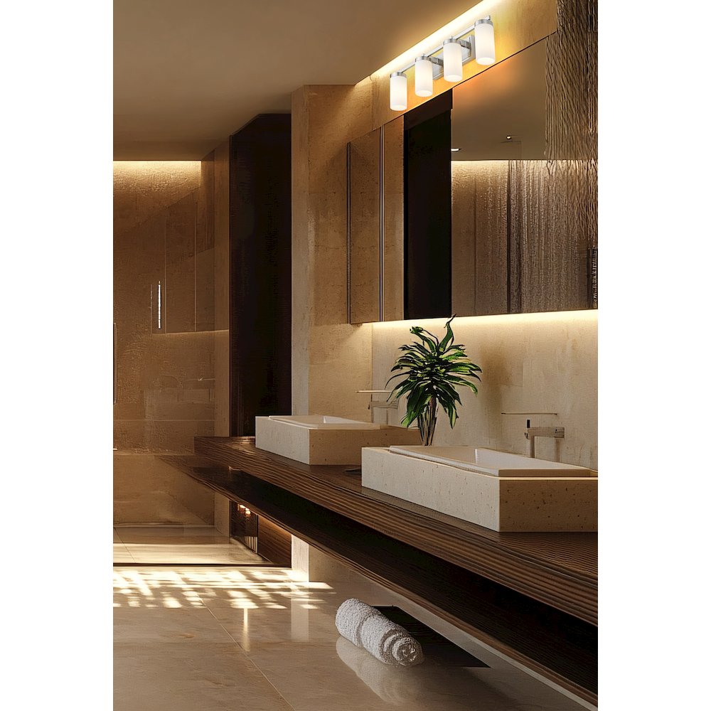 Z-Lite Danica 4 Light Vanity in Brushed Nickel color, Steel frame. Picture 6