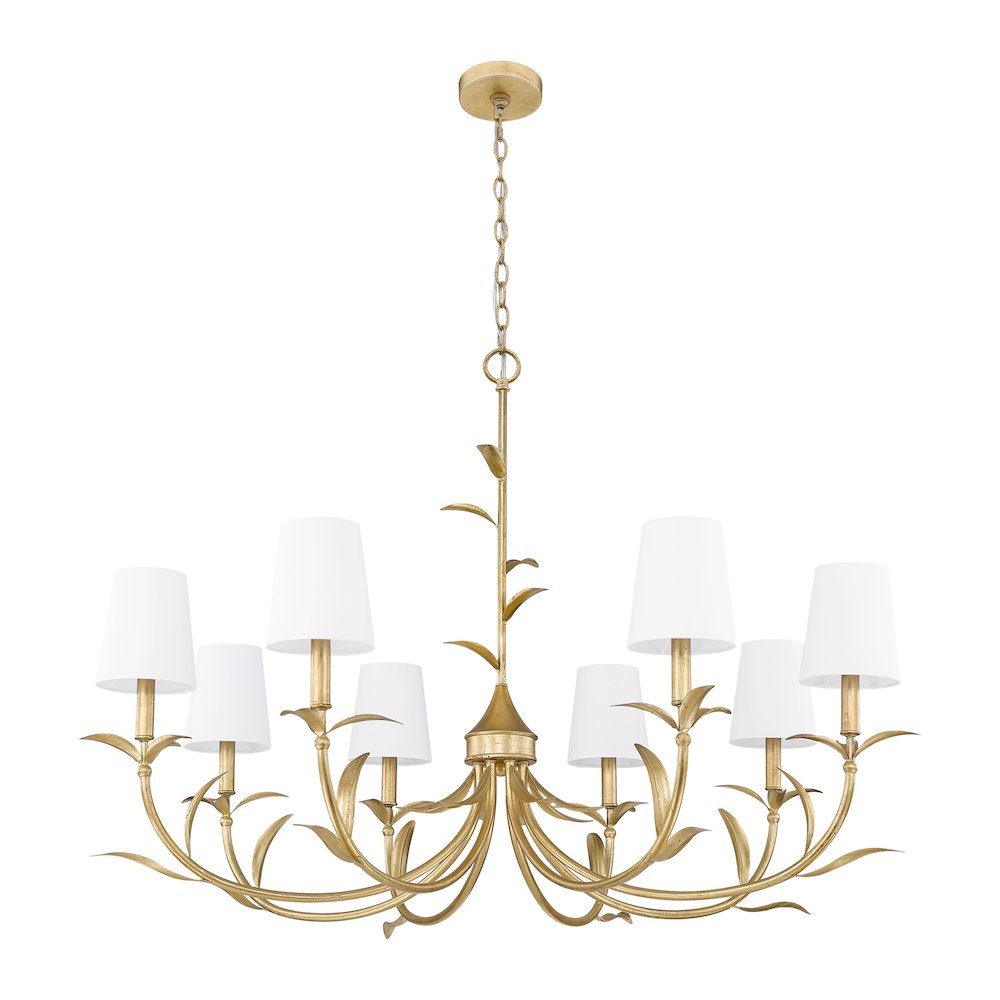 Z-Lite 8 Light Chandelier, Gold Leaf. Picture 7