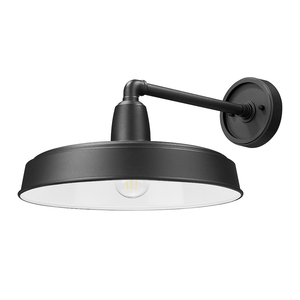 Z-Lite RLM 1 Light Outdoor Wall Light in Sand Black color, Aluminum frame. Picture 5