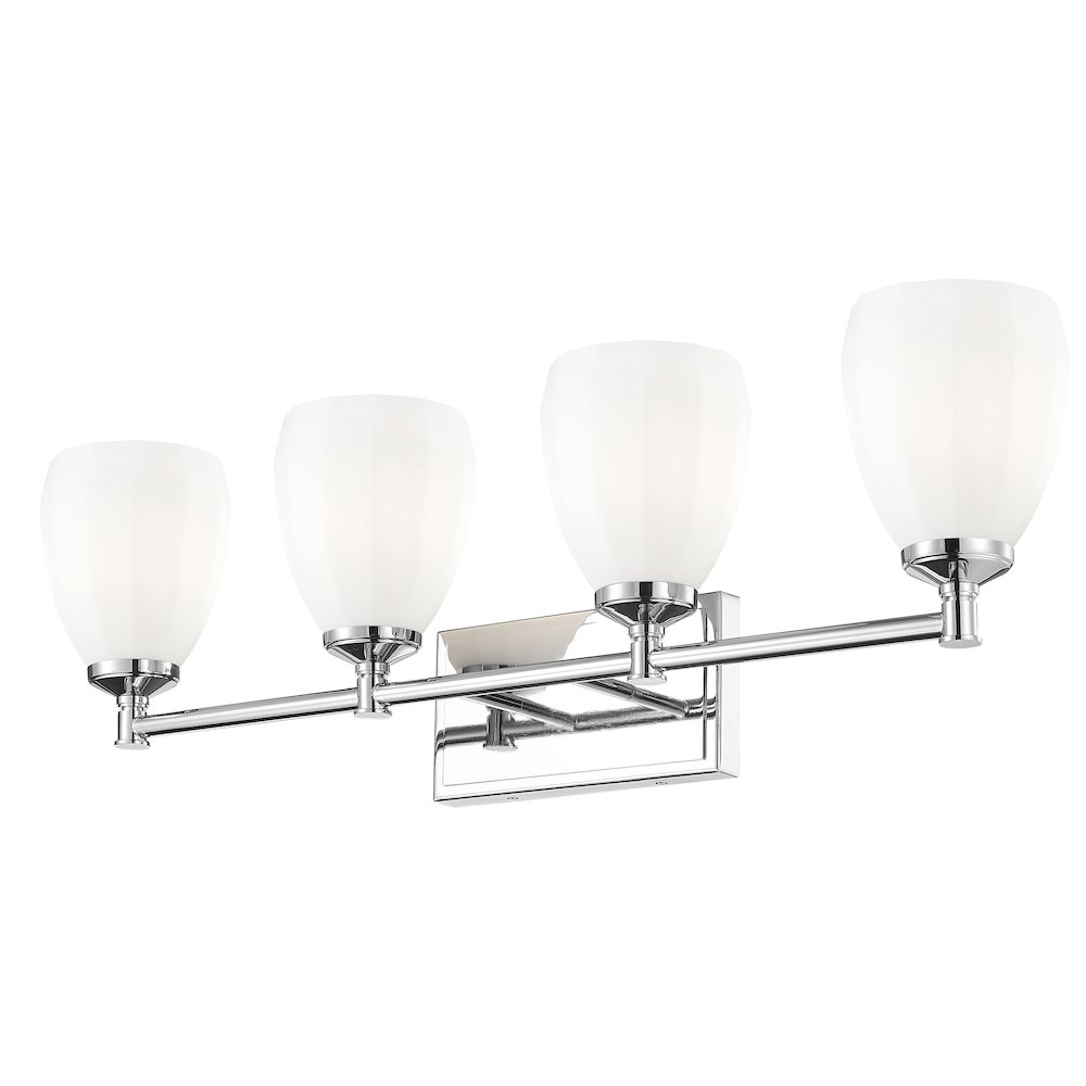 Z-Lite Oren 4 Light Vanity in Chrome  color, Steel frame. Picture 3