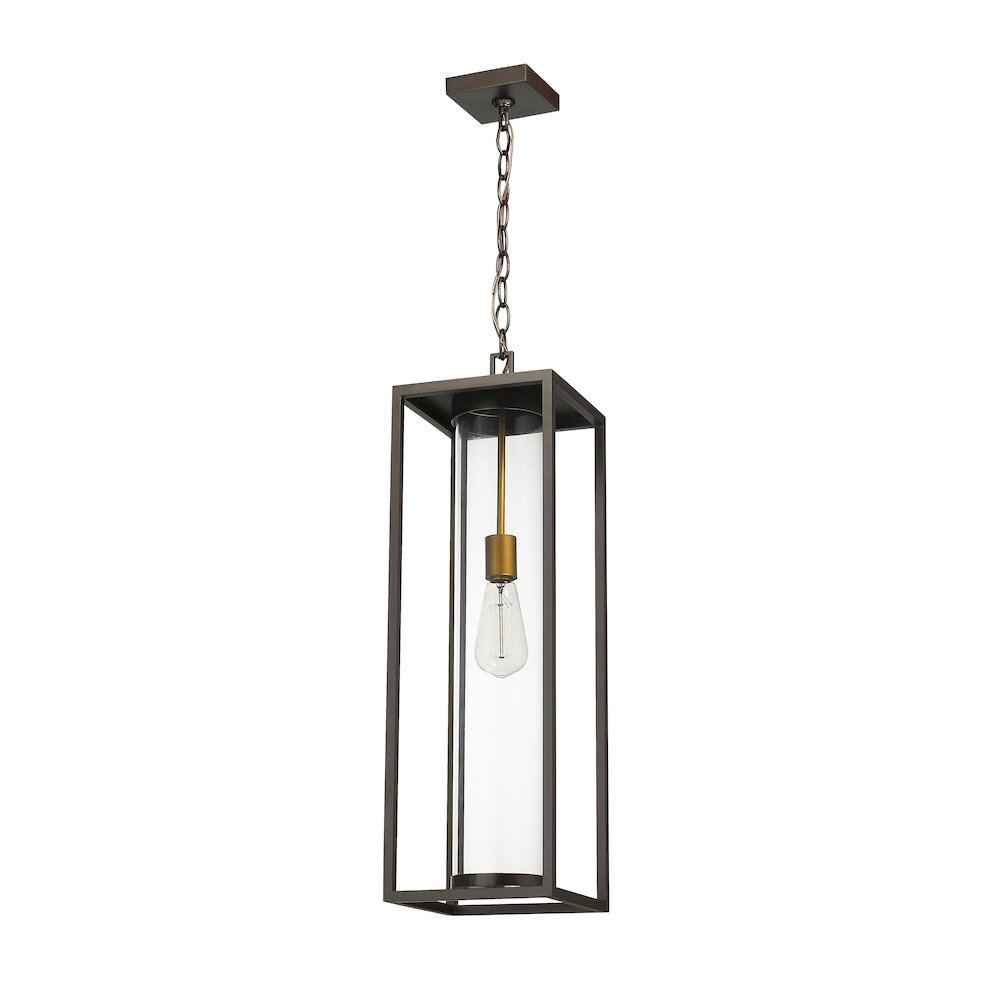 Z-Lite 1 Light Outdoor Chain Mount Ceiling Fixture. Picture 5