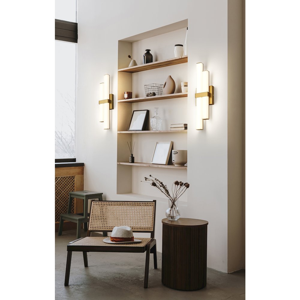 Z-Lite Zane 2 Light Vanity in Modern Gold Frame Finish. Picture 6