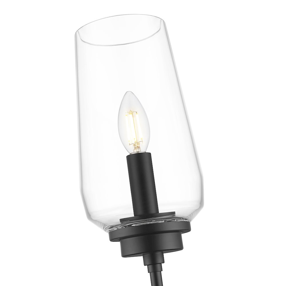 Z-Lite 1 Light Wall Sconce, Matte Black. Picture 4