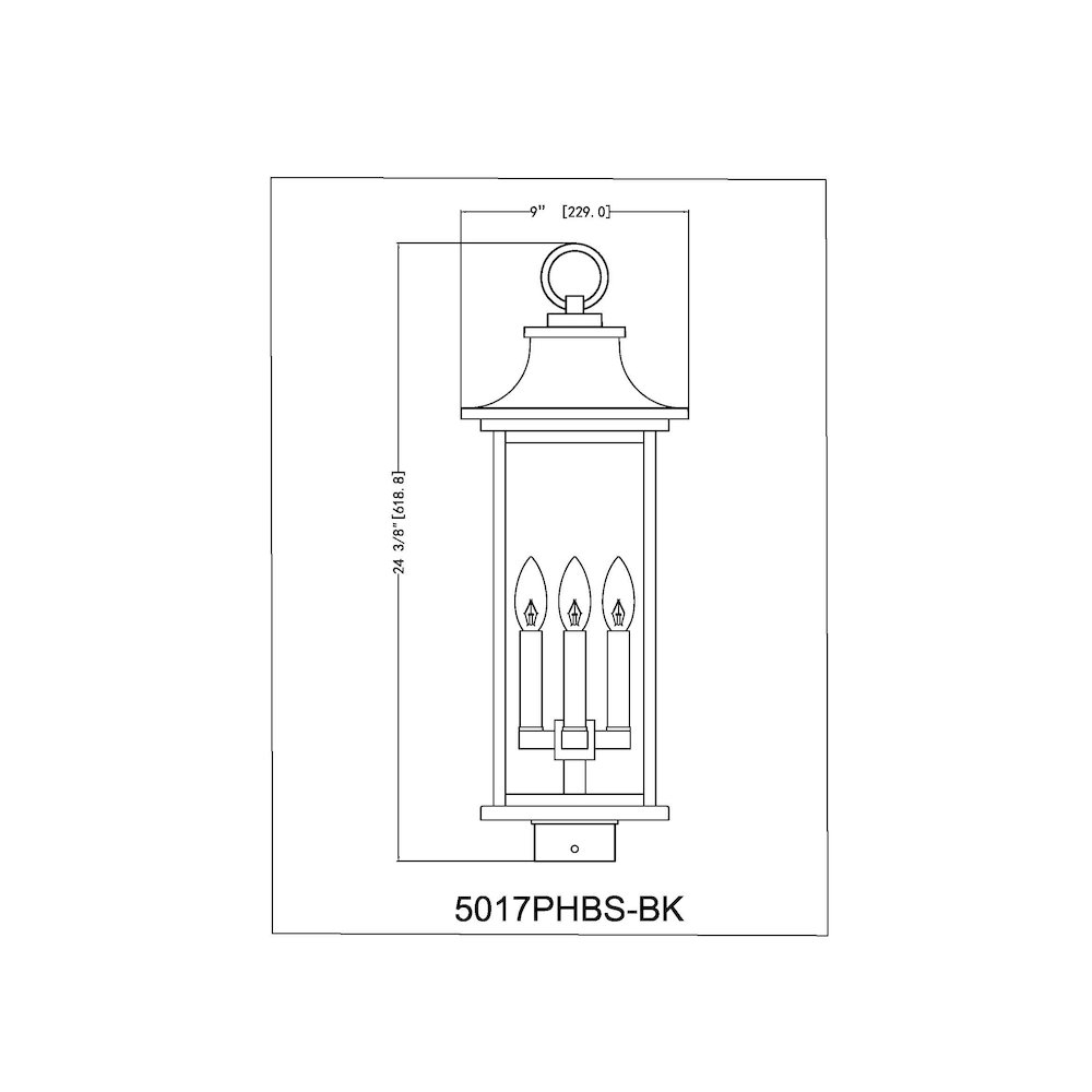 Z-Lite 4 Light Outdoor Post Mount Fixture. Picture 6