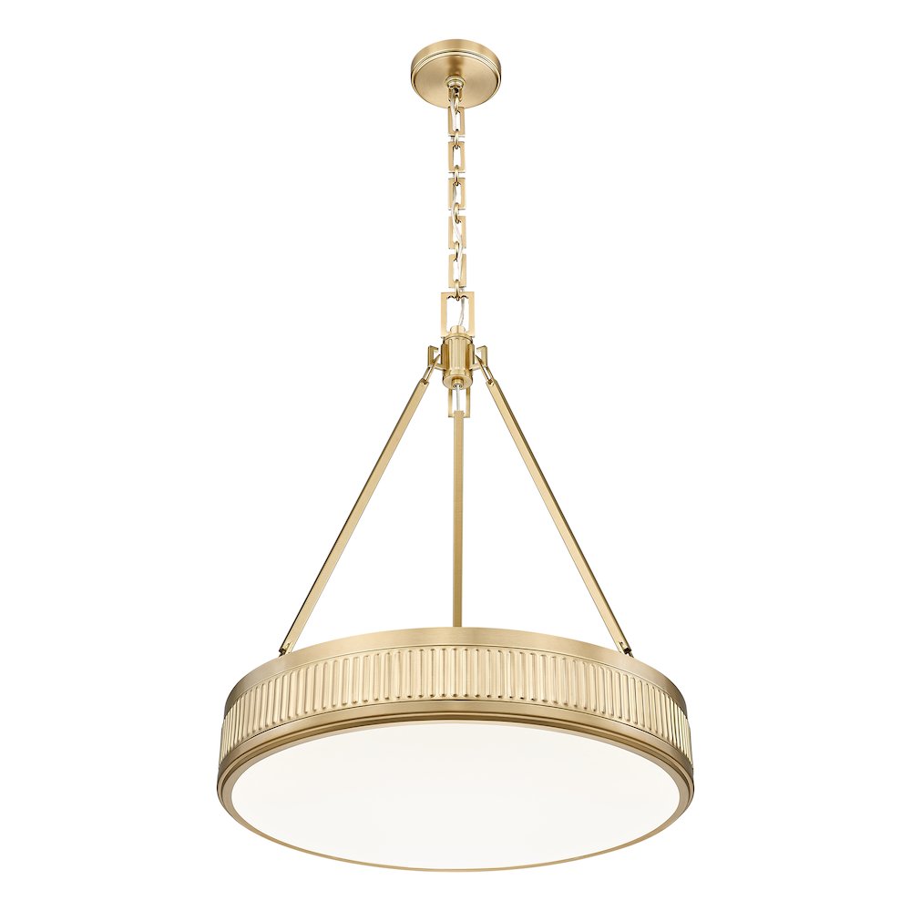 Z-Lite 3 Light Pendant, Modern Gold. Picture 3